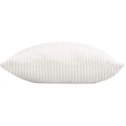 Coussin carré flanelle relief (45 x 45 cm) Nils Blanc