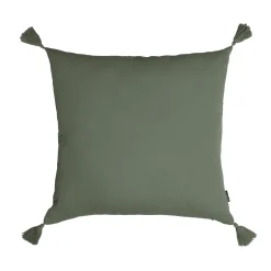 Coussin carré gaze de coton (60 x 60 cm) Gaïa Vert romarin