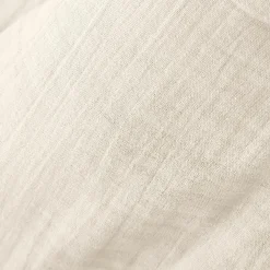 Coussin carré gaze de coton (60 x 60 cm) Gaïa Beige pampa