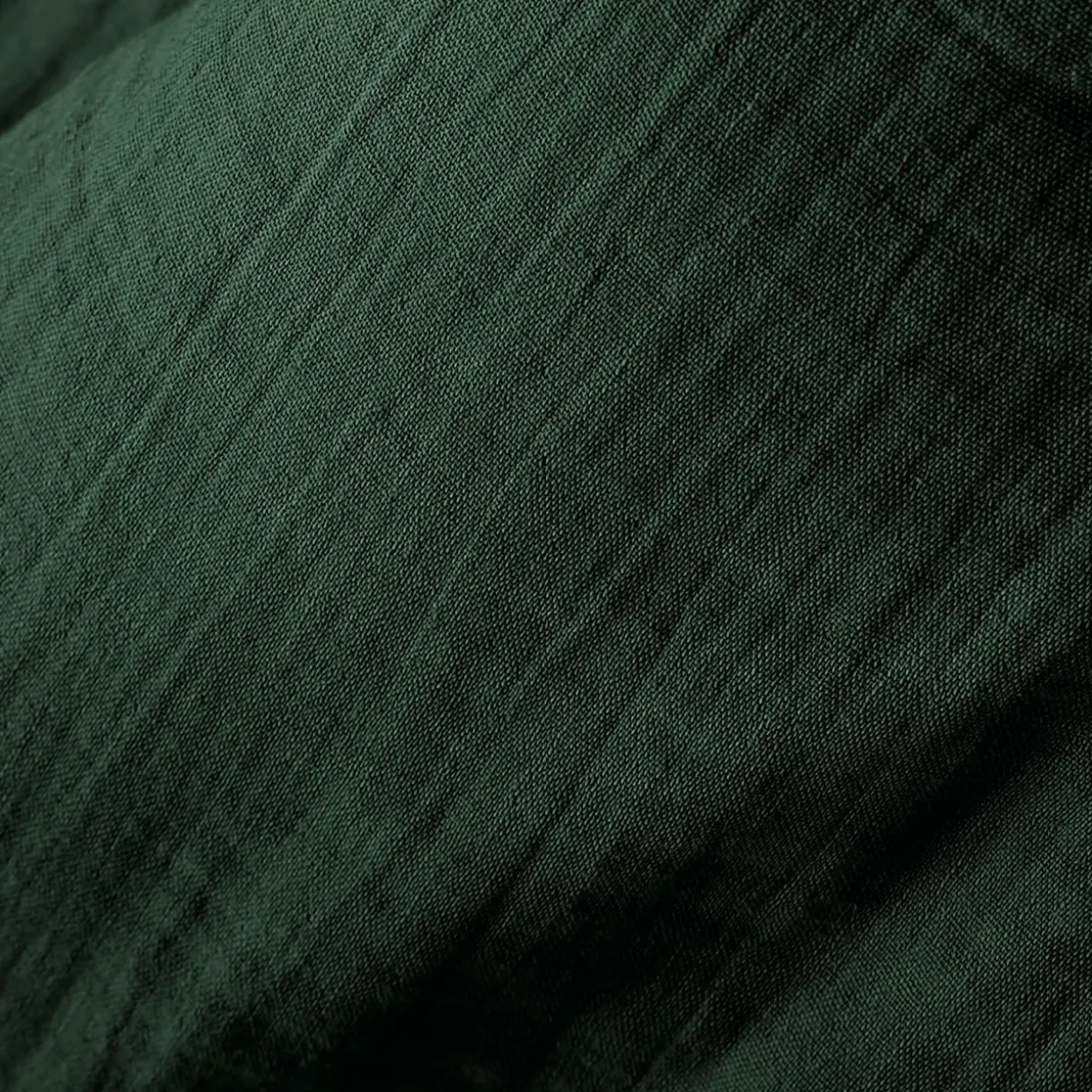 Coussin carré gaze de coton (60 x 60 cm) Gaïa Vert sapin