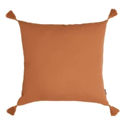 Coussin carré gaze de coton (40 x 40 cm) Gaïa Abricot
