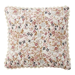 Coussin carré gaze de coton (40 x 40 cm) Constance Beige pampa