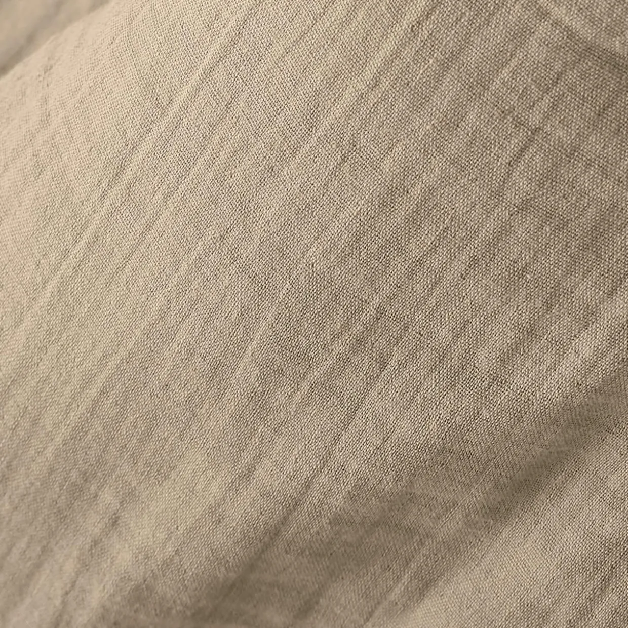 Coussin carré gaze de coton (60 x 60 cm) Gaïa Ficelle