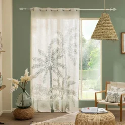 Coussin carré lin et coton (45 x 45 cm) Palmea Vert