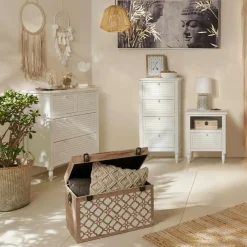 Coussin carré polycoton (40 x 40 cm) Macram Beige