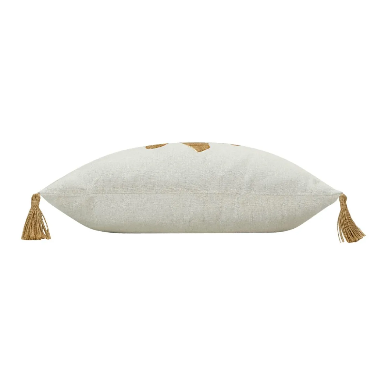 Coussin carré pompons (45 x 45 cm) Théa Marron