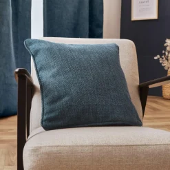 Coussin carré tissé (45 x 45 cm) Alba Bleu