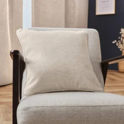 Coussin carré tissé (45 x 45 cm) Alba Beige grège