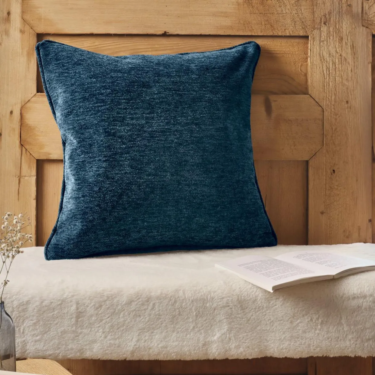 Coussin carré tissé (45 x 45 cm) Magnus Bleu nuit