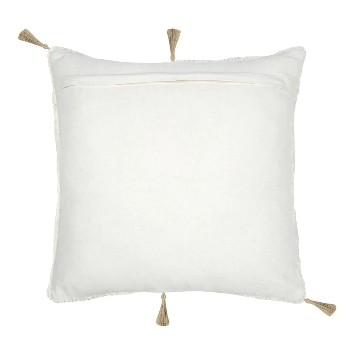 Coussin carré tufté (45 x 45 cm) Blokken Ecru