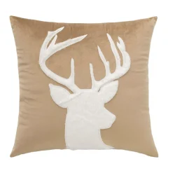 Coussin carré velours (45 x 45 cm) Vik Beige sable