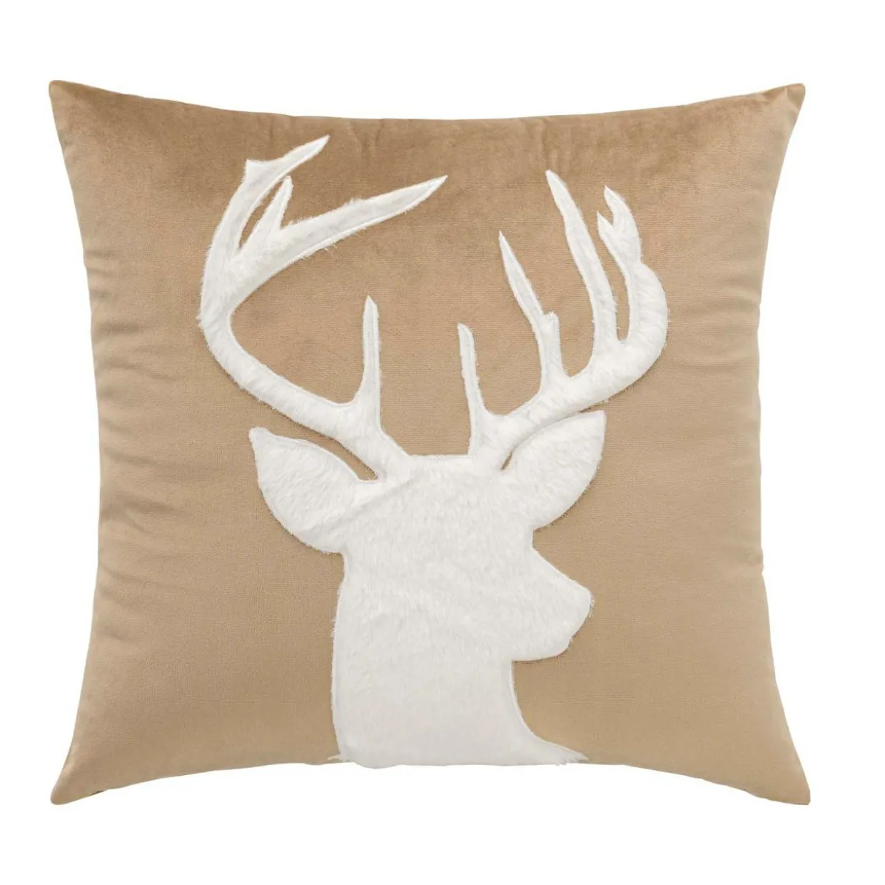 Coussin carré velours (45 x 45 cm) Vik Beige sable