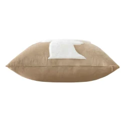 Coussin carré velours (45 x 45 cm) Vik Beige sable