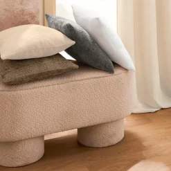 Coussin carré Velours (45 x 45 cm) Leo Beige