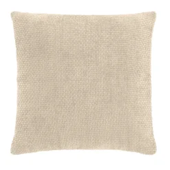 Coussin carré velours (45 x 45 cm) Leo Ecru