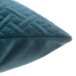 Coussin carré velours (40 x 40 cm) Dolce Bleu canard