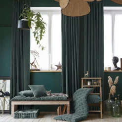 Coussin carré velours de coton (45 x 45 cm) Victor Gris ardoise