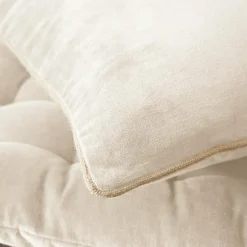 Coussin carré velours de coton (45 x 45 cm) Victor Beige pampa