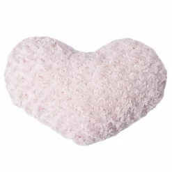 Coussin Cœur (28 x 36 cm) Bouclée Rose