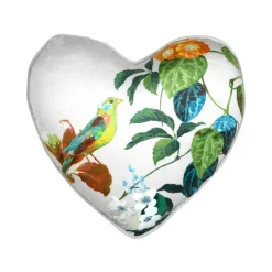 Coussin cœur coton (40 x 40 cm) Emmy Ecru