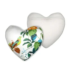 Coussin cœur coton (40 x 40 cm) Emmy Ecru