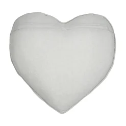 Coussin cœur coton (45 x 45 cm) Joséphine Ecru