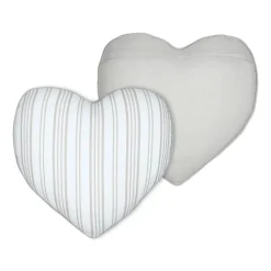 Coussin cœur coton (45 x 45 cm) Joséphine Ecru