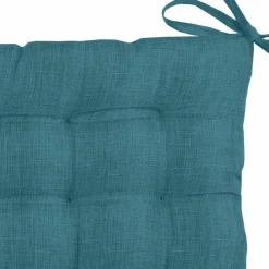 Coussin de chaise carré 16 points (40 x 40 cm) Béa Bleu canard