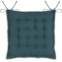 Coussin de chaise carré coton (38 x 38 cm) Helios Bleu