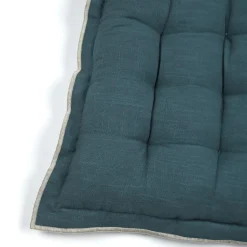 Coussin de chaise carré coton (38 x 38 cm) Helios Bleu
