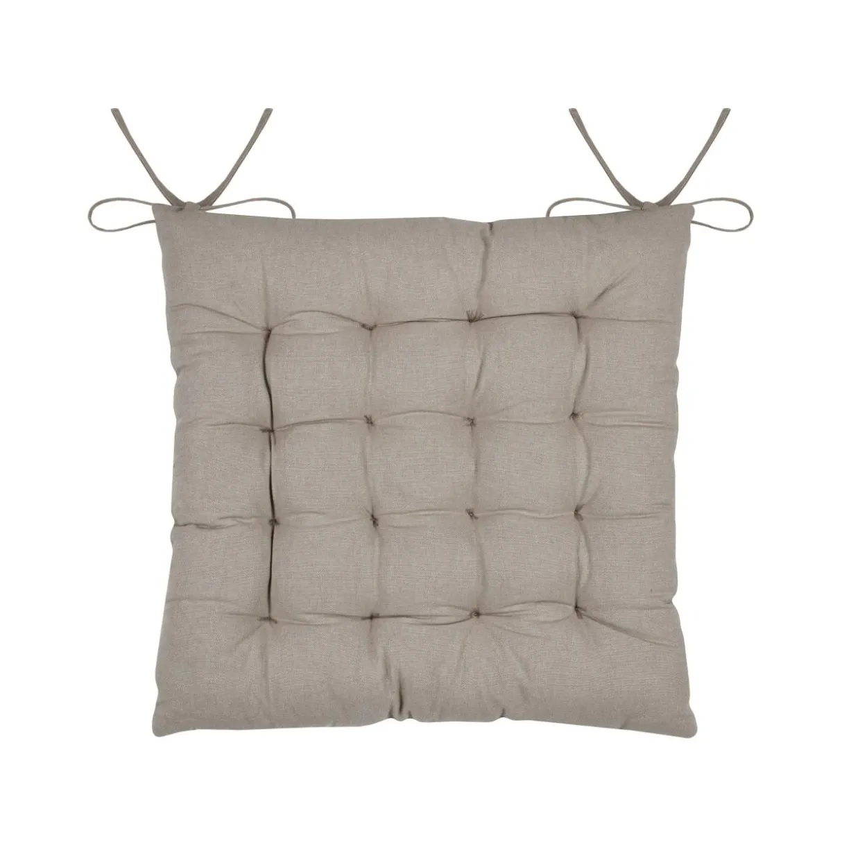 Coussin de chaise carré coton (38 x 38 cm) Hemera Ecru