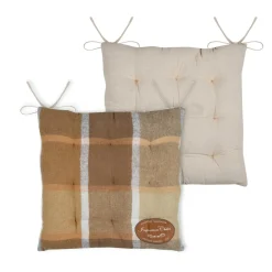 Coussin de chaise carré coton (38x38 cm) Wildforest Camel