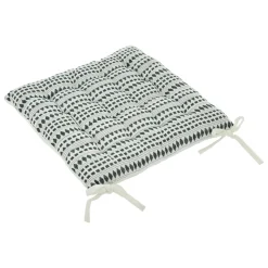 Coussin de chaise carré coton recyclé (38 x 38 cm) Micah Bleu