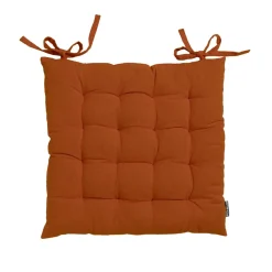 Coussin de chaise carré coton (40 x 40 cm) Pixel Terracotta