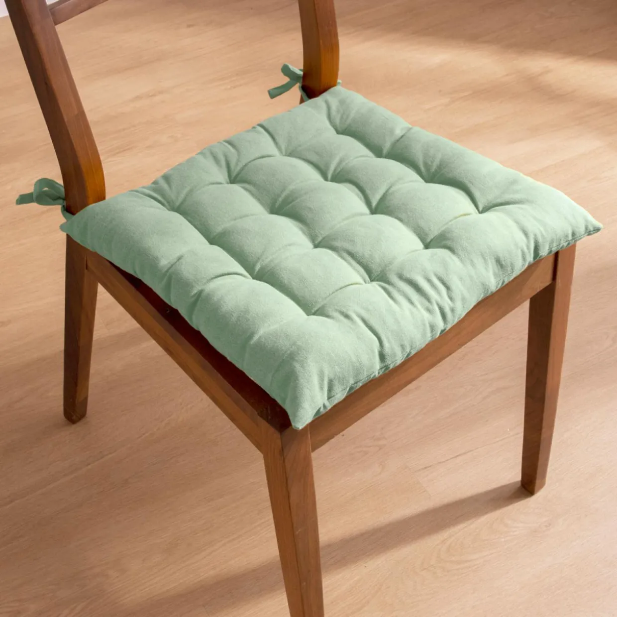 Coussin de chaise carré coton (40 x 40 cm) Pixel Vert menthe