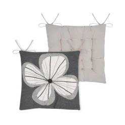 Coussin de chaise carré coton (38 x 38 cm) Tilda Gris