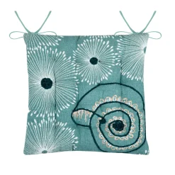 Coussin de chaise carré coton (38x38 cm) Barbade Vert céladon