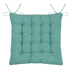 Coussin de chaise carré coton (38x38 cm) Barbade Vert céladon