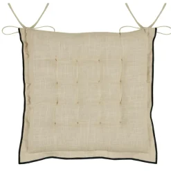 Coussin de chaise carré coton (38 x 38 cm) Helios Ecru