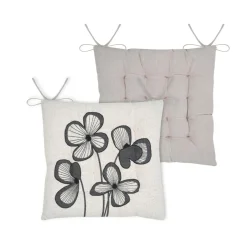 Coussin de chaise carré coton (38 x 38 cm) Tilda Ecru