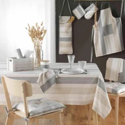 Coussin de chaise carré coton recyclé Andria Beige