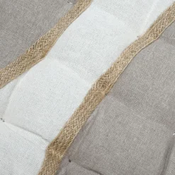 Coussin de chaise carré coton (38 x 38 cm) Blokken Ecru