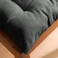 Coussin de chaise carré coton (40 x 40 cm) Pixel Gris anthracite