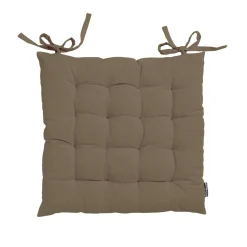 Coussin de chaise carré coton (40 x 40 cm) Pixel Taupe