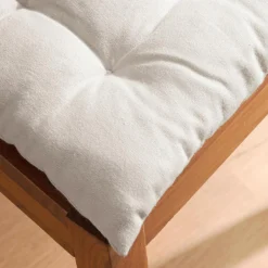 Coussin de chaise carré coton (40 x 40 cm) Pixel Beige