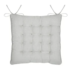Coussin de chaise carré coton (38 x 38 cm) Joséphine Gris