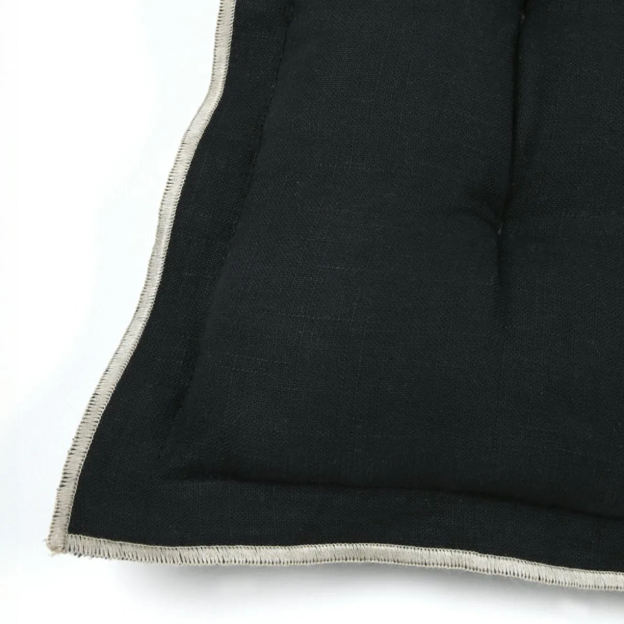 Coussin de chaise carré coton (38 x 38 cm) Helios Noir