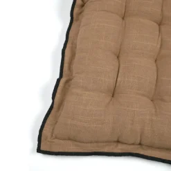 Coussin de chaise carré coton (38 x 38 cm) Helios Camel