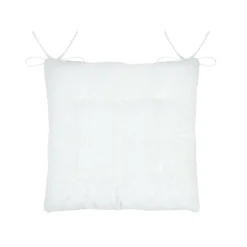 Coussin de chaise carré fausse fourrure (40 x 40 cm) Asgard Blanc