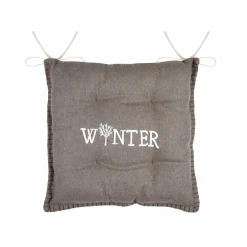 Coussin de chaise carré velours (38 x 38 cm) Landry Taupe